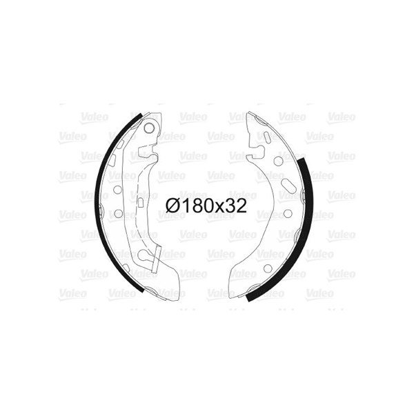 Bromsbackar, sats, Bakaxel Valeo 562085 VALEO