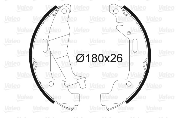 Bromsbackar, sats, Bakaxel Valeo 562783 VALEO