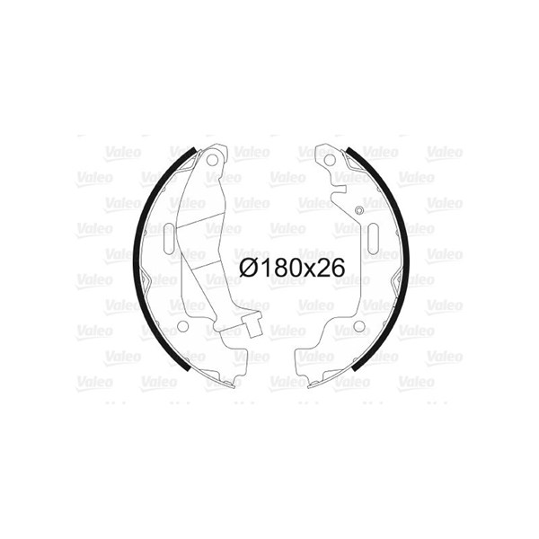 Bromsbackar, sats, Bakaxel Valeo 562783 VALEO