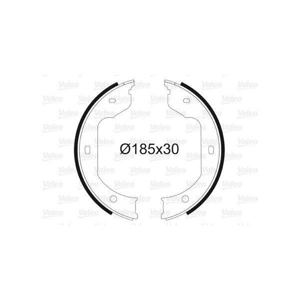 Bromsbackar, sats, parkeringsbroms, Bakaxel Valeo 562805 VALEO