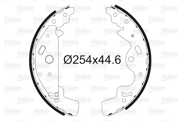 Bromsbackar, sats, Bakaxel Valeo 564030 VALEO