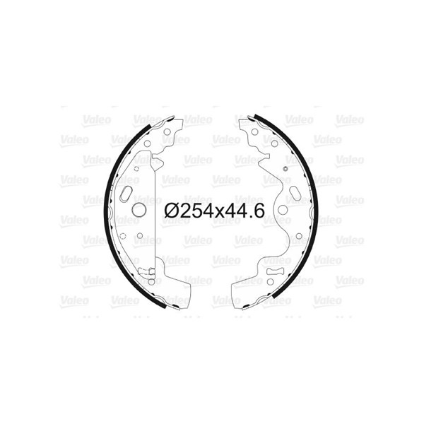 Bromsbackar, sats, Bakaxel Valeo 564030 VALEO