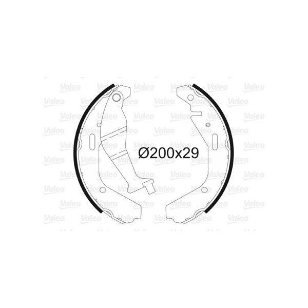 Bromsbackar, sats, Bakaxel Valeo 564102 VALEO