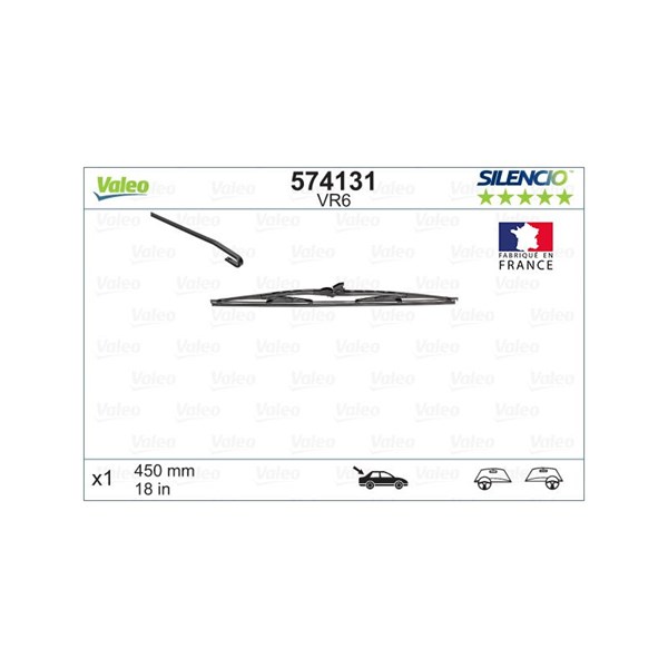 Torkarblad, Bak Valeo 574131 VALEO Torkarblad, Bak Valeo 574131 VALEO