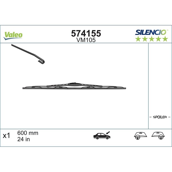 Torkarblad, Förarsida Valeo 574155 VALEO