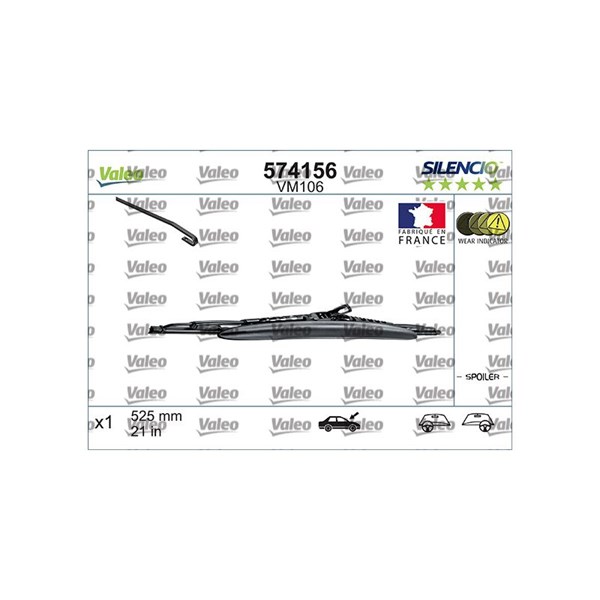 Torkarblad, Förarsida Valeo 574156 VALEO Torkarblad, Förarsida Valeo 574156 VALEO