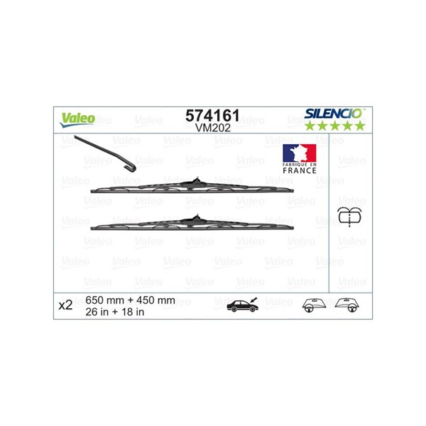 Torkarblad, Fram Valeo 574161 VALEO Torkarblad, Fram Valeo 574161 VALEO