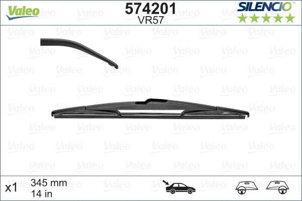 Torkarblad, Bak Valeo 574201 VALEO