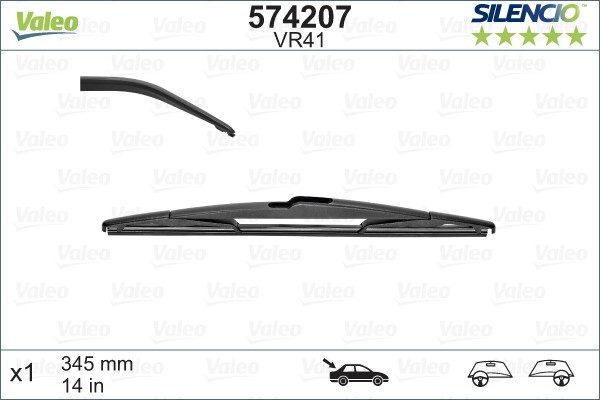 Torkarblad, Bak Valeo 574207 VALEO