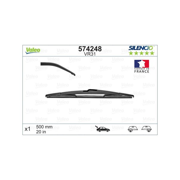 Torkarblad, Bak Valeo 574248 VALEO Torkarblad, Bak Valeo 574248 VALEO