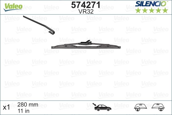 Torkarblad, Bak Valeo 574271 VALEO