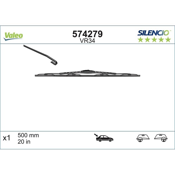 Torkarblad, Bak Valeo 574279 VALEO