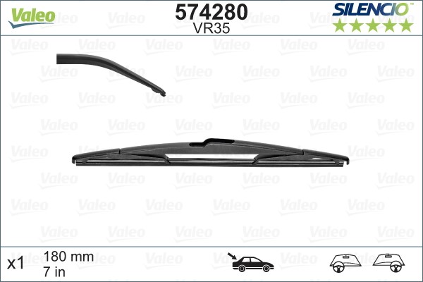 Torkarblad, Bak Valeo 574280 VALEO