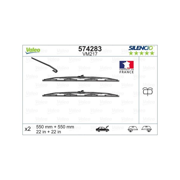 Torkarblad, Fram Valeo 574283 VALEO Torkarblad, Fram Valeo 574283 VALEO