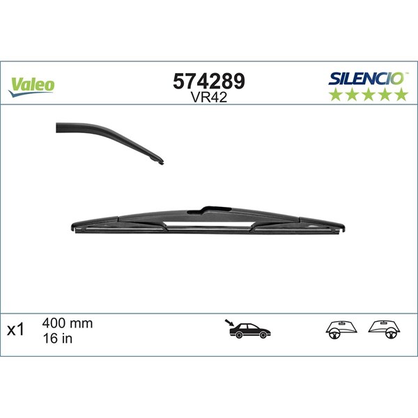 Torkarblad, Bak Valeo 574289 VALEO