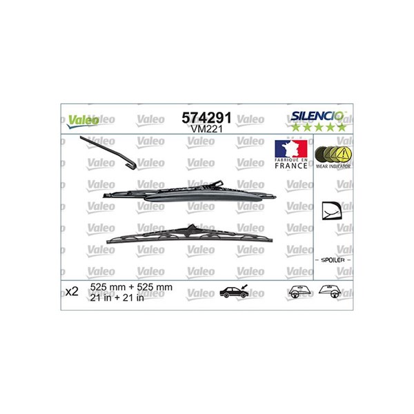 Torkarblad, Fram Valeo 574291 VALEO Torkarblad, Fram Valeo 574291 VALEO
