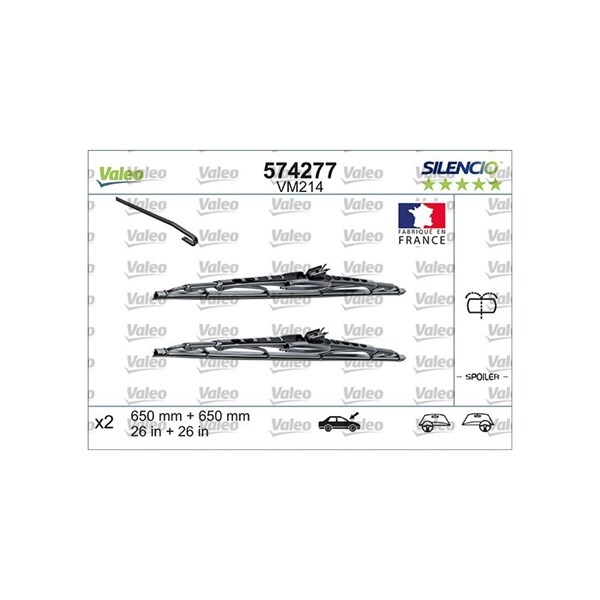 Torkarblad, Fram Valeo 574292 VALEO Torkarblad, Fram Valeo 574292 VALEO