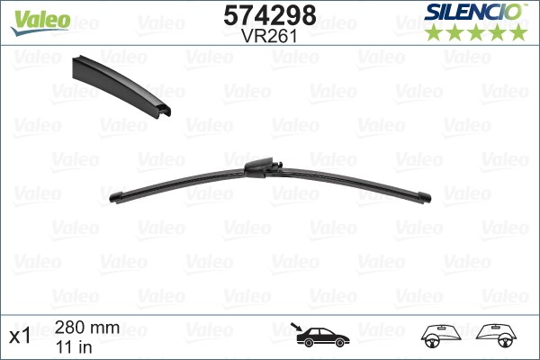 Torkarblad, Bak Valeo 574298 VALEO