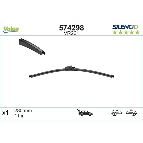 Torkarblad, Bak Valeo 574298 VALEO
