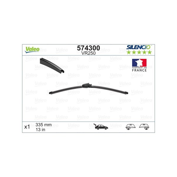 Torkarblad, Bak Valeo 574300 VALEO Torkarblad, Bak Valeo 574300 VALEO