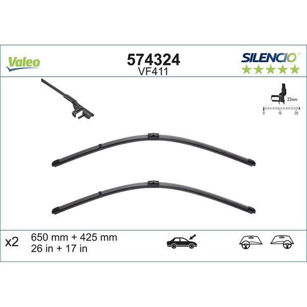 Torkarblad, Fram Valeo 574324 VALEO
