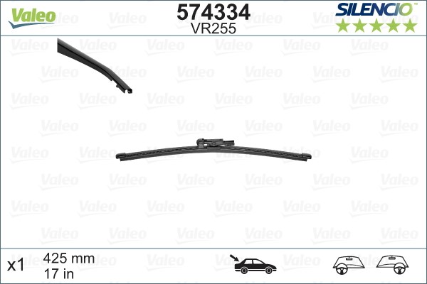 Torkarblad, Bak Valeo 574334 VALEO