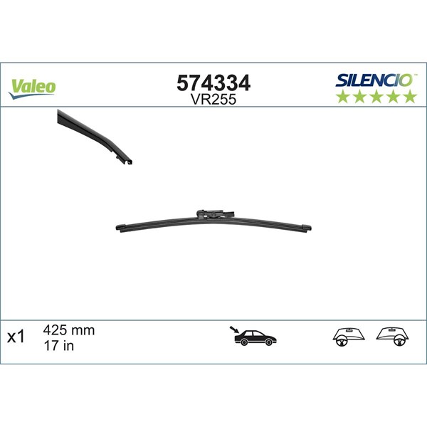Torkarblad, Bak Valeo 574334 VALEO