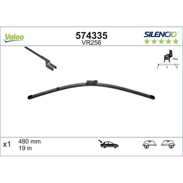 Torkarblad, Bak Valeo 574335 VALEO