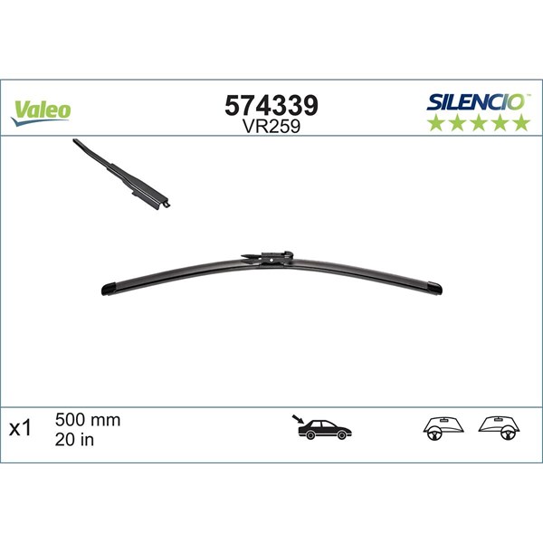 Torkarblad, Bak Valeo 574339 VALEO