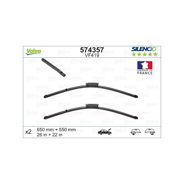Torkarblad, Fram Valeo 574357 VALEO Torkarblad, Fram Valeo 574357 VALEO