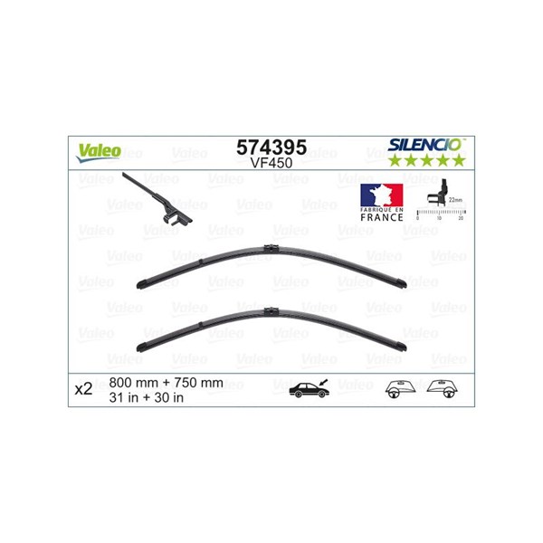 Torkarblad, Fram Valeo 574395 VALEO Torkarblad, Fram Valeo 574395 VALEO