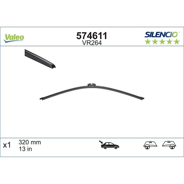 Torkarblad, Bak Valeo 574611 VALEO