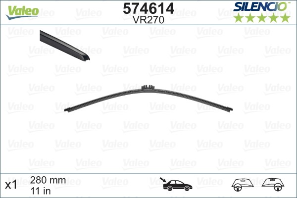 Torkarblad, Bak Valeo 574614 VALEO