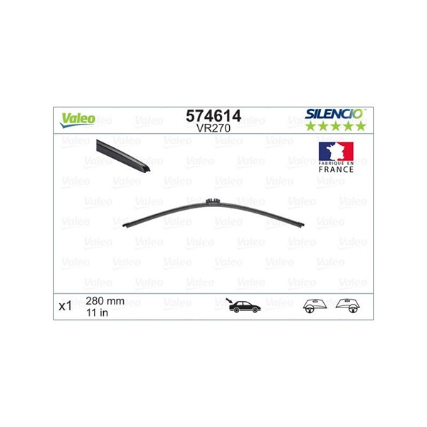 Torkarblad, Bak Valeo 574614 VALEO Torkarblad, Bak Valeo 574614 VALEO