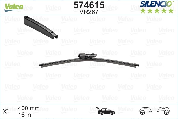 Torkarblad, Bak Valeo 574615 VALEO