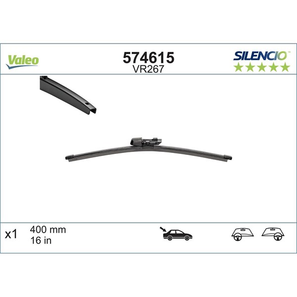 Torkarblad, Bak Valeo 574615 VALEO