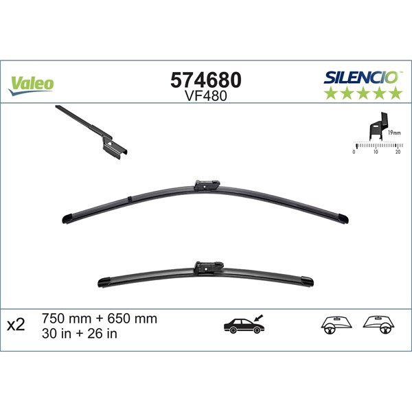 Torkarblad, Fram Valeo 574680 VALEO