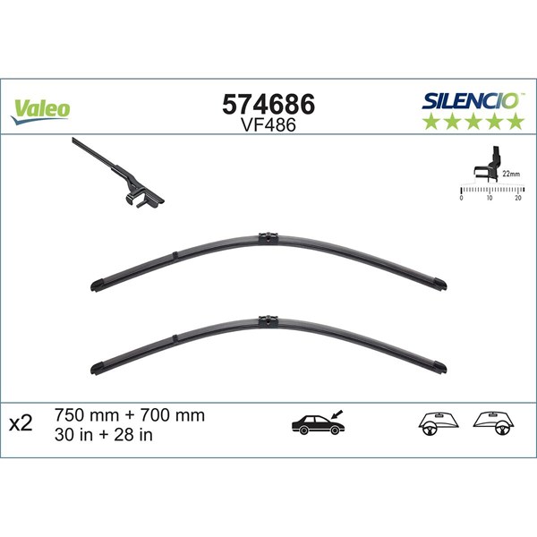 Torkarblad, Fram Valeo 574686 VALEO