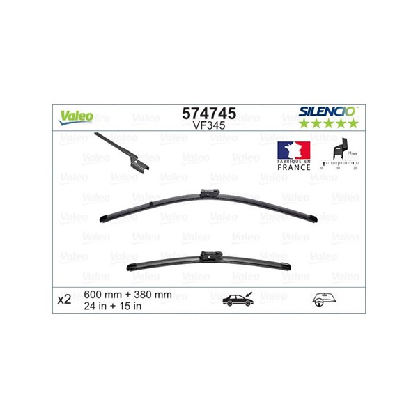 Torkarblad, Fram Valeo 574745 VALEO Torkarblad, Fram Valeo 574745 VALEO