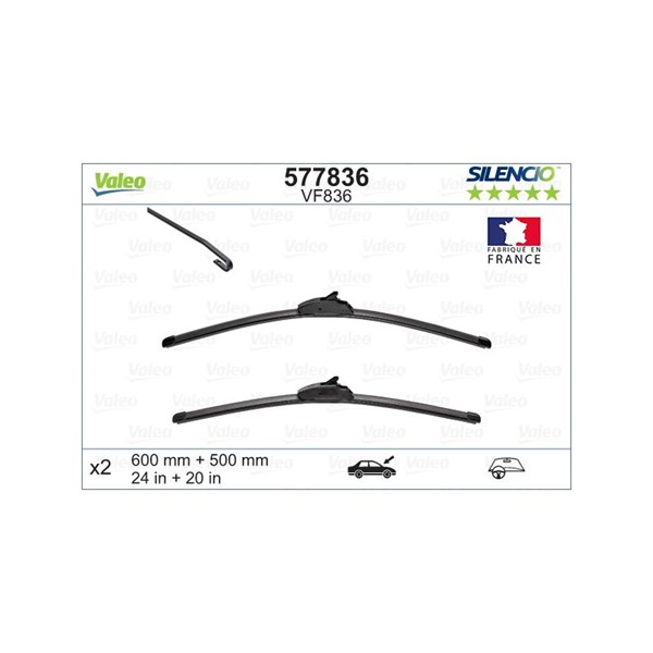 Torkarblad, Fram Valeo 577836 VALEO Torkarblad, Fram Valeo 577836 VALEO