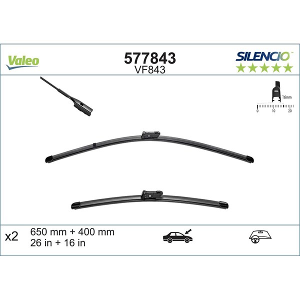Torkarblad, Fram Valeo 577843 VALEO