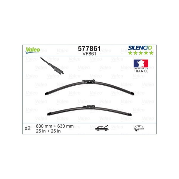 Torkarblad, Fram Valeo 577861 VALEO Torkarblad, Fram Valeo 577861 VALEO
