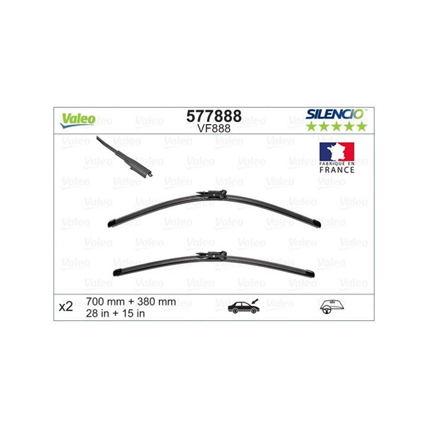 Torkarblad, Fram Valeo 577888 VALEO Torkarblad, Fram Valeo 577888 VALEO