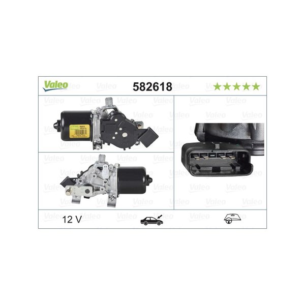 Torkarmotor 12V, Fram Valeo 582618 VALEO