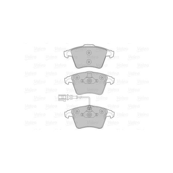 Bromsbeläggsats, Framaxel Valeo 598652 VALEO