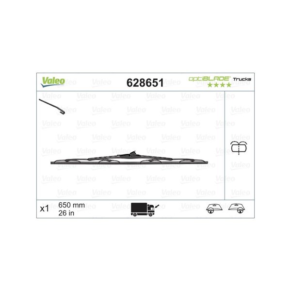 Torkarblad, Fram Valeo Optiblade trucks 628651 VALEO