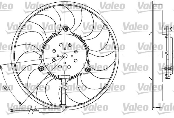 Fläkt, kylare 12V Valeo 698611 VALEO