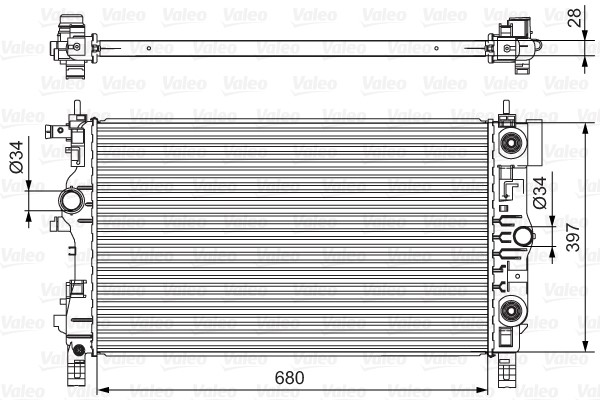Kylare, motorkylning Valeo 701541 VALEO