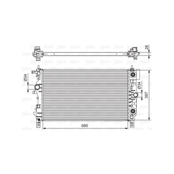 Kylare, motorkylning Valeo 701541 VALEO