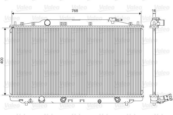 Kylare, motorkylning Valeo 701551 VALEO